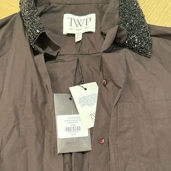 TWP DUDE SHIRT WITH CRYSTAL COLLAR - Picture 2 of 3